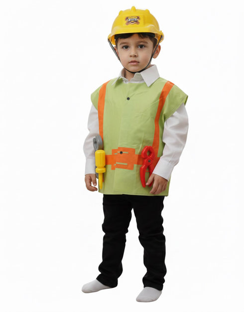 Engineer Civil Construction Worker Builder Community Helper Kids Fancy Dress Costume