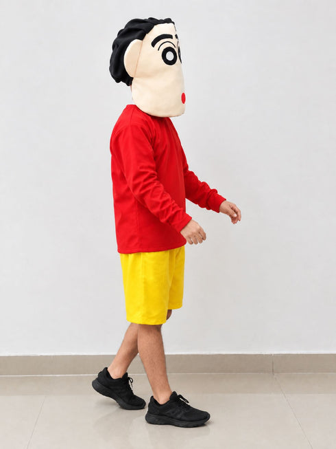 Red & Yellow Playful & Naughty Boy Cartoon Character Kids Fancy Dress Costume
