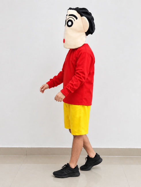 Red & Yellow Playful & Naughty Boy Cartoon Character Kids Fancy Dress Costume
