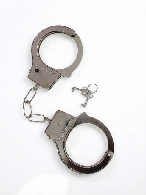 Prisoner Handcuffs Light Metal Hathkadi Working Lock & Parts Fancy Dress Costume Accessory