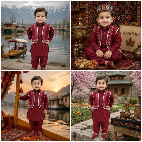 Kashmiri Pathani suit Indian State Fancy Dress Costume for Boys