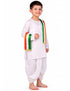 White Dhoti Kurta with Tricolour Stole Indian Patriotic Independence Day Kids Fancy Dress Costume