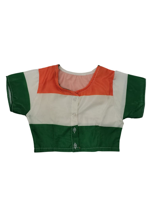 BookMyCostume Tricolour Saree Indian Patriotic Independence Day for Girls Fancy Dress Costume