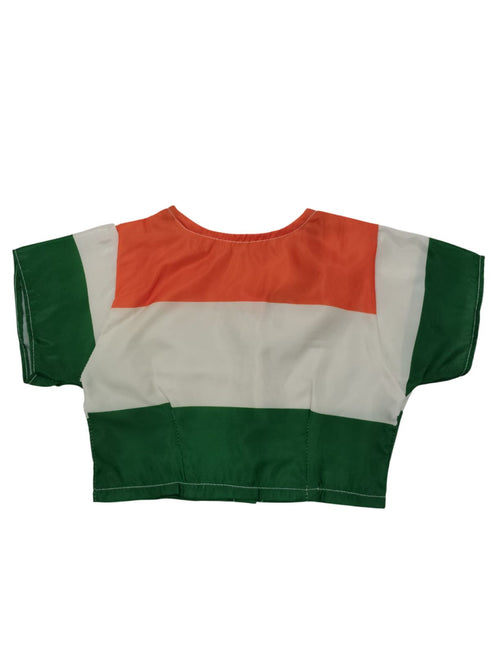 BookMyCostume Tricolour Saree Indian Patriotic Independence Day for Girls Fancy Dress Costume