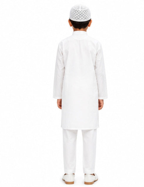 Muslim Boy White Kurta Pyjama & Cap Indian State Fancy Dress Costume for Boys Kids & Adults