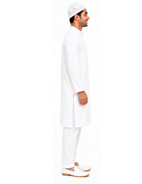 Muslim Boy White Kurta Pyjama & Cap Indian State Fancy Dress Costume for Boys Kids & Adults