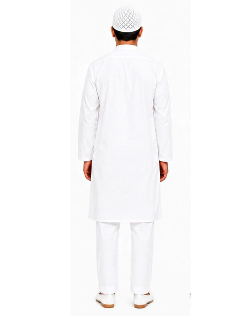 Muslim Boy White Kurta Pyjama & Cap Indian State Fancy Dress Costume for Boys Kids & Adults