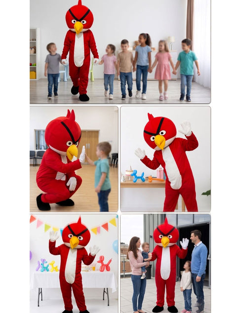 Buy Red Bird Cartoon Mascot Costume For Theme Birthday Party & Events | Adults | Full Size