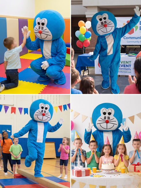 Buy Blue Cartoon Mascot Costume For Theme Birthday Party & Events | Adults | Full Size