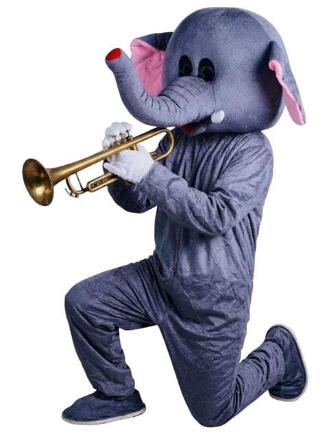 Elephant Cartoon Mascot Costume For Theme Birthday Party & Events | Adults | Full Size