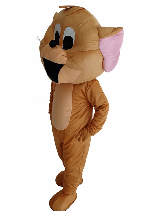 BookMyCostume Buy Naughty Mouse Brown Cartoon Mascot Costume For Theme Birthday Party & Events | Adults | Full Size