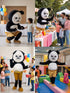 Panda Dragon Warrior Cartoon Movie Mascot Costume For Birthday Party & Theme Events | Full Size Adults