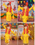 Punjabi Bhangra Baisakhi Folk Dance Costume for Boys and Men | Yellow & Red