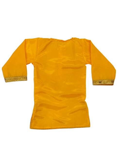 BookMyCostume Punjabi Bhangra Baisakhi Folk Dance Costume for Boys and Men | Yellow & Red
