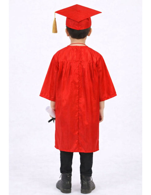 Red Graduate Scholar Graduation Day Gown Kids & Adults Fancy Dress Costume