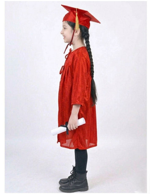 Red Graduate Scholar Graduation Day Gown Kids & Adults Fancy Dress Costume