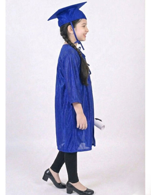 Blue Graduate Scholar Graduation Day Gown Kids & Adults Fancy Dress Costume