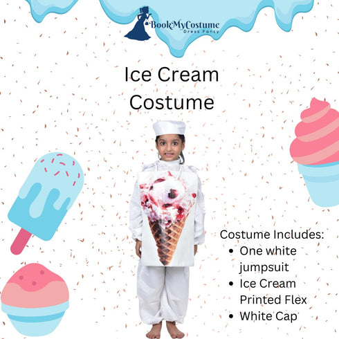 BookMyCostume Ice Cream Cold Sweet Food Kids Fancy Dress Costume