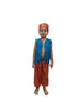BookMyCostume Arabian Boys Western Belly Dance Costume Shirt Harem Pant Cap for Kids Costume | Blue & Red