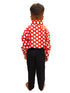 Red Polka Dots Shirt & Black Pant | Retro Theme Kids Fancy Dress Costume