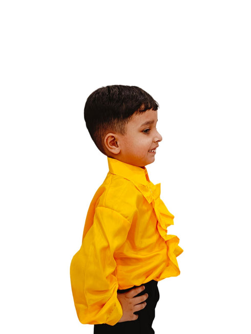 BookMyCostume Yellow Frills Shirt Kids Fancy Dress Costume