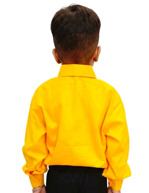 Yellow Frills Shirt Kids Fancy Dress Costume