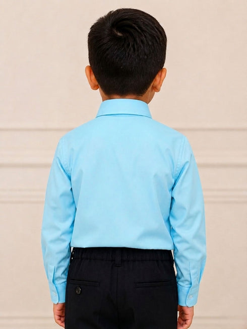 Blue Frills Shirt Kids Fancy Dress Costume