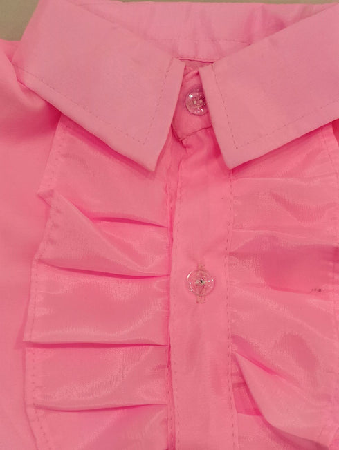 BookMyCostume Pink Frills Shirt Kids Fancy Dress Costume