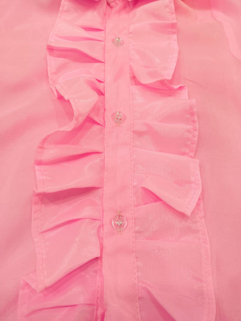 BookMyCostume Pink Frills Shirt Kids Fancy Dress Costume