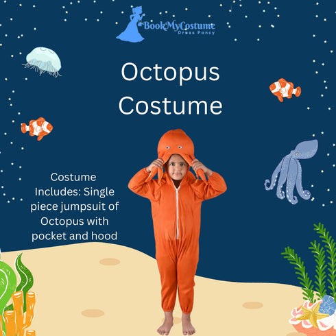 BookMyCostume Octopus Aquatic Animal Kids Fancy Dress Costume