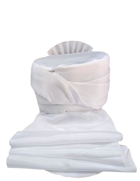 White Jaat Haryana Chaudhary Pagri Kids Fancy Dress Accessory