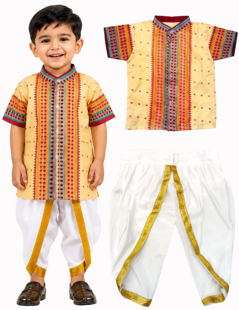 Bihu Dance Boy Assamese Indian State Kids Fancy Dress Costume