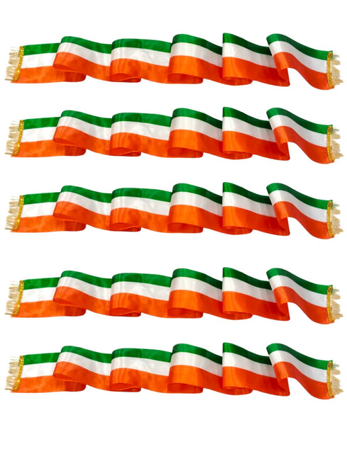 Set of 5 Tricolor Stole Tiranga Independence Day Kids & Adults Costume Accessory