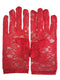 Red Hand Lace Gloves Dance Costume Accessory for Girls