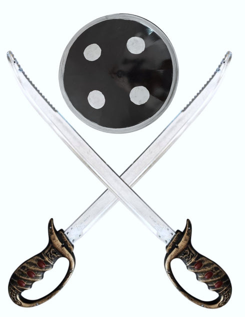 BookMyCostume Sword & Shield Talwar Dhal Plastic Costume Accessory Set