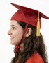 Red Graduate Scholar Cap Graduation Day Kids & Adults Fancy Dress Costume Accessory