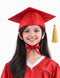 Red Graduate Scholar Cap Graduation Day Kids & Adults Fancy Dress Costume Accessory