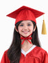 Red Graduate Scholar Cap Graduation Day Kids & Adults Fancy Dress Costume Accessory