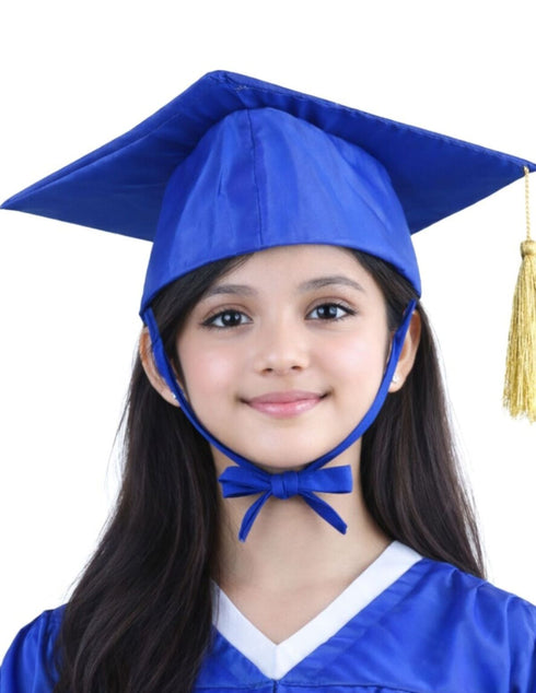 Blue Graduate Scholar Cap Graduation Day Kids & Adults Fancy Dress Costume Accessory