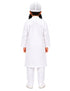 Muslim Man White Kurta Pyjama with Beard for Boy's Kids Indian Fancy Dress Costume