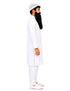 Muslim Man White Kurta Pyjama with Beard for Boy's Kids Indian Fancy Dress Costume