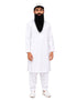 Muslim Man White Kurta Pyjama with Beard for Boy's Kids Indian Fancy Dress Costume