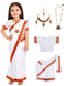 Bengali Saree with Jewellery Indian State For Girl's & Women Fancy Dress Costume for Girls