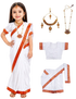 Bengali Saree with Jewellery Indian State For Girl's & Women Fancy Dress Costume for Girls