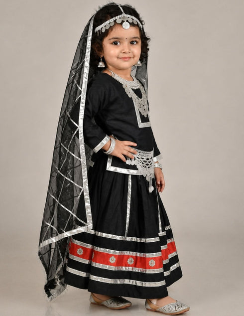 Banjara Girl Kalbelia with Jewellery Girl's & Women Dance Fancy Dress Costume