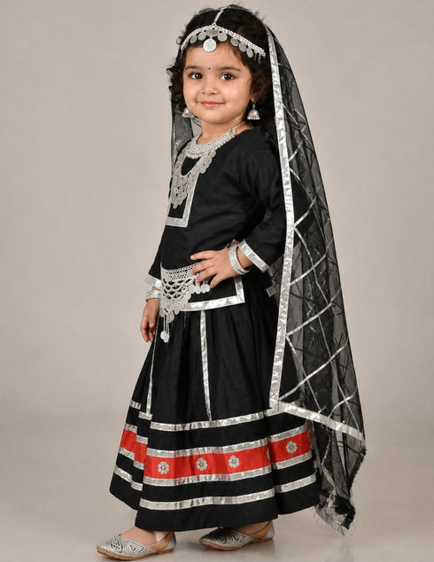 Banjara Girl Kalbelia with Jewellery Girl's & Women Dance Fancy Dress Costume