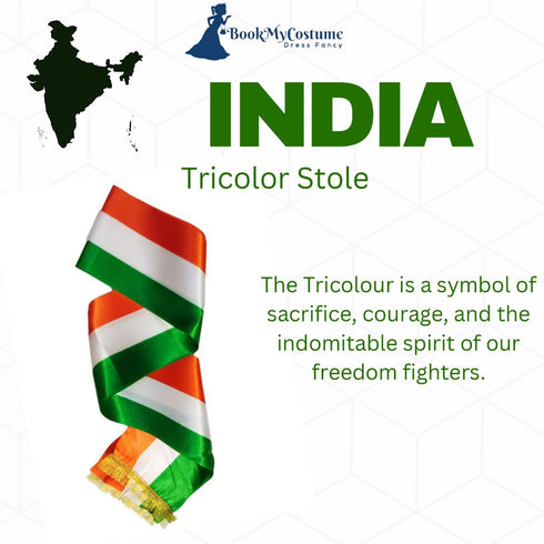 Tricolour Stole Tiranga Independence Day Kids & Adults Costume Accessory