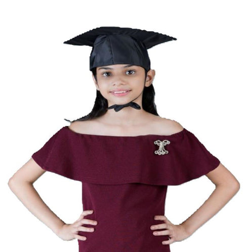 Black Graduate Scholar Cap Graduation Day Kids & Adults Fancy Dress Costume Accessory