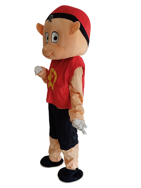 BookMyCostume Brave & Fearless Raju The Thunderstrike Cartoon Character Mascot Costume For Theme Birthday Party & Events | Adults | Full Size