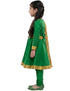 Kathak Indian Classical Dance Costume for Girl's and Women-Green | Without Jewellery